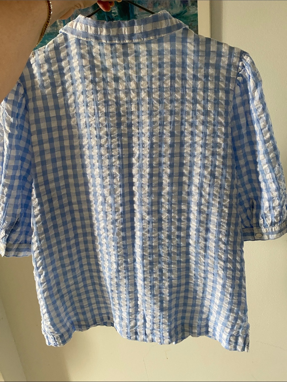Short sleeve gingham shirt - Picture 2 of 2